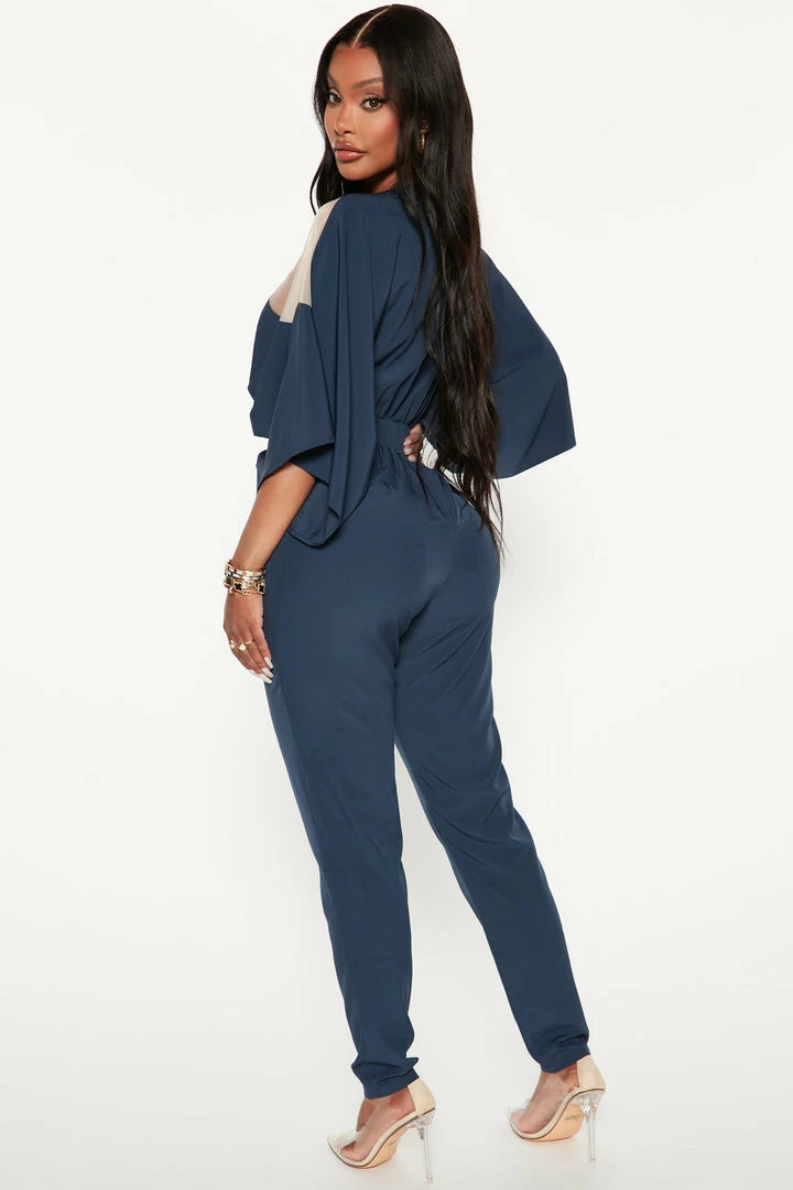 Fashion Nova Jumpsuits Weekend Feels Jumpsuit - Navy