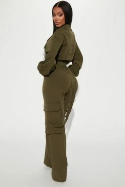 Fashion Nova Out For A Ride Jumpsuit - Olive Jumpsuits