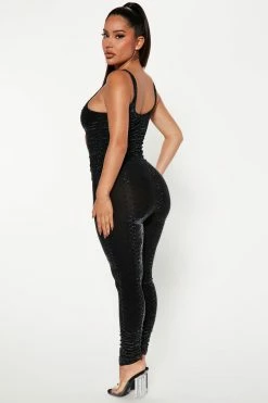 Fashion Nova Jumpsuits All Night Long Jumpsuit - Black