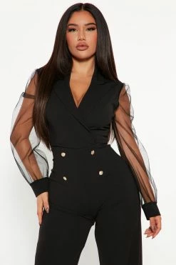 Fashion Nova Melanie Jumpsuit - Black Jumpsuits
