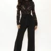 Fashion Nova Lillian Lace Jumpsuit - Black Jumpsuits