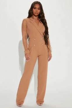 Fashion Nova Melanie Jumpsuit - Mocha Jumpsuits