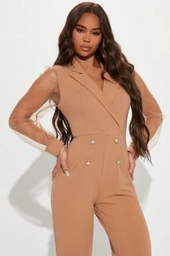 Fashion Nova Melanie Jumpsuit - Mocha Jumpsuits