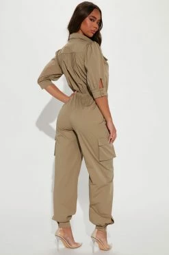 Fashion Nova Rosana Utility Jumpsuit - Olive Jumpsuits