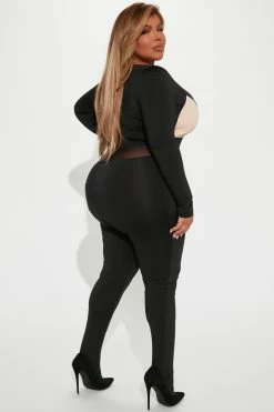 Fashion Nova Jumpsuits The Center Of Attention Jumpsuit - Black