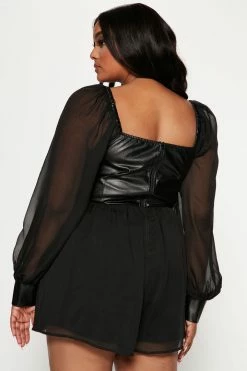 Fashion Nova Vanessa Romper - Black Rompers