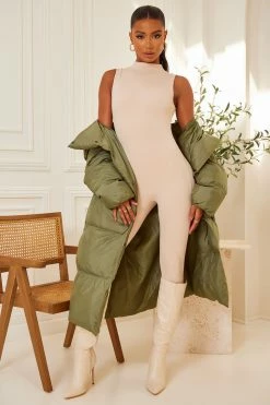 Fashion Nova Amber Snatched Jumpsuit - Cream Jumpsuits