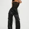 Fashion Nova Can't Help Myself Cargo Jumpsuit - Black Jumpsuits