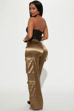 Fashion Nova Jumpsuits Can't Help Myself Cargo Jumpsuit - Black/combo