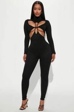 Fashion Nova Always Distracted Jumpsuit - Black