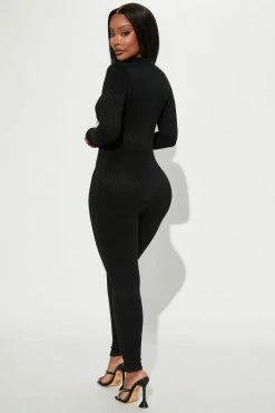 Fashion Nova Always Distracted Jumpsuit - Black