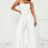 Fashion Nova Deep In Love Cape Jumpsuit - White Jumpsuits