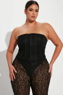 Fashion Nova Lorena Lace Jumpsuit - Black