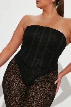 Fashion Nova Lorena Lace Jumpsuit - Black