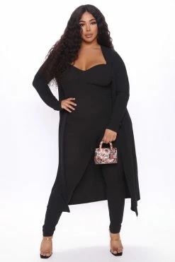 Fashion Nova All Inclusive Jumpsuit Set - Black