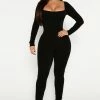 Fashion Nova Jumpsuits Avani Snatched Jumpsuit - Black
