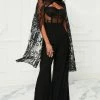 Fashion Nova Officially All Yours Lace Jumpsuit - Black