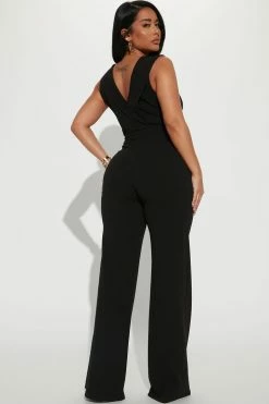 Fashion Nova Esmeralda Chain Jumpsuit - Black