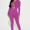 Fashion Nova Jordyn Snatched Jumpsuit - Magenta Jumpsuits