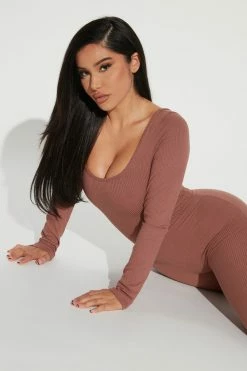 Fashion Nova Your All Time Favorite Jumpsuit - Brown