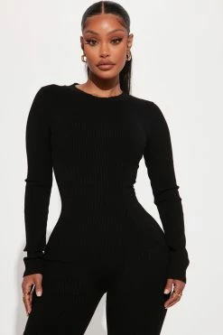 Fashion Nova Keaton Snatched Jumpsuit - Black Jumpsuits