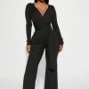 Fashion Nova Hayden Slinky Rib Jumpsuit - Black Jumpsuits
