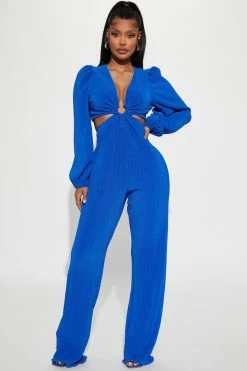 Fashion Nova Jumpsuits Always On My Mind Jumpsuit - Royal