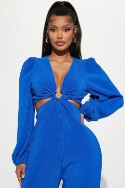 Fashion Nova Jumpsuits Always On My Mind Jumpsuit - Royal