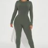Fashion Nova Keaton Snatched Jumpsuit - Olive 2