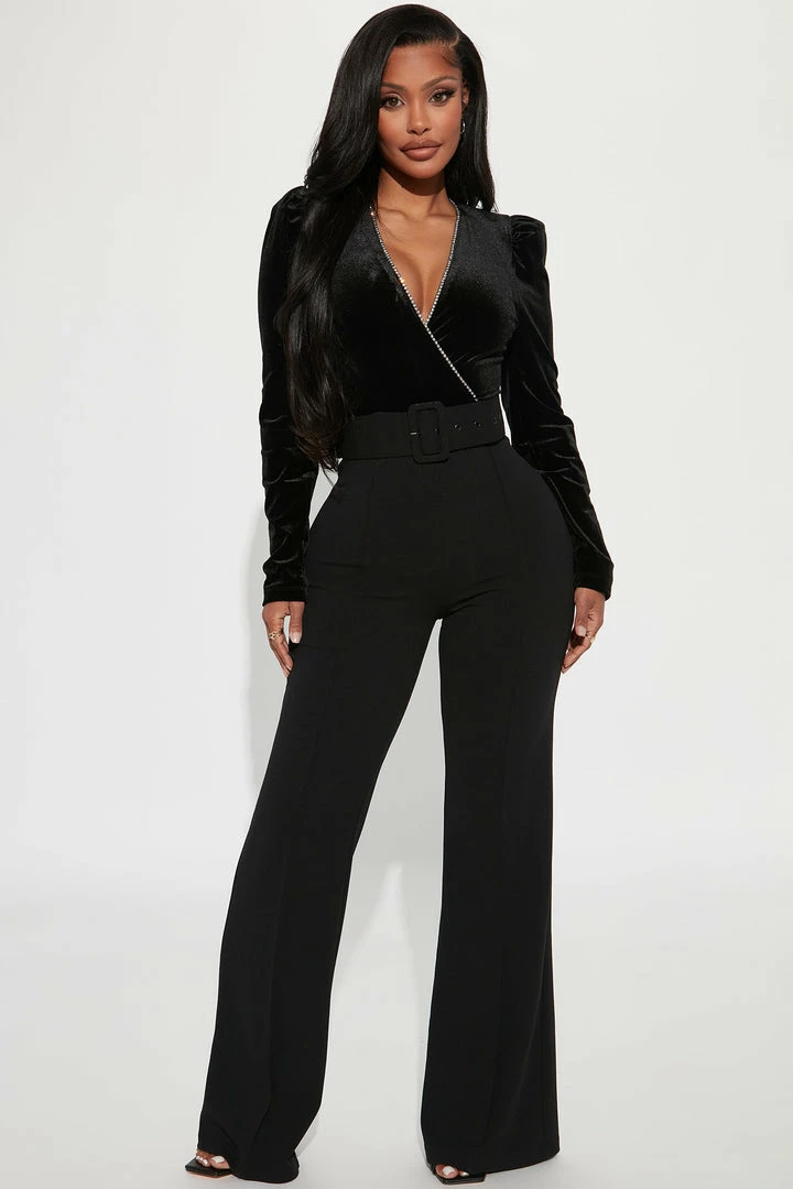 Fashion Nova She's Classy Jumpsuit - Black