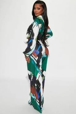 Fashion Nova Penelope Printed Jumpsuit - Olive/combo