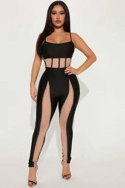 Fashion Nova Cut Out For It Jumpsuit - Black