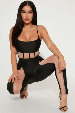 Fashion Nova Cut Out For It Jumpsuit - Black
