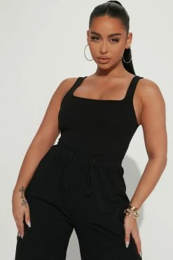Fashion Nova Jumpsuits Willow Cargo Jumpsuit - Black