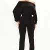 Fashion Nova Pro Lounger Jogger Jumpsuit - Black Jumpsuits