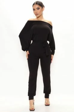 Fashion Nova Pro Lounger Jogger Jumpsuit - Black Jumpsuits