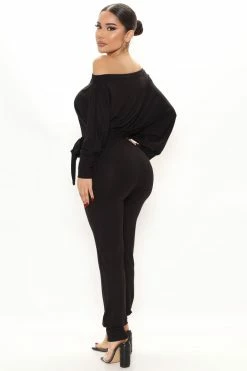 Fashion Nova Pro Lounger Jogger Jumpsuit - Black Jumpsuits