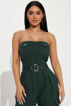 Fashion Nova Kyla Cargo Jumpsuit - Hunter