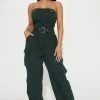 Fashion Nova Kyla Cargo Jumpsuit - Hunter
