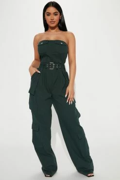 Fashion Nova Kyla Cargo Jumpsuit - Hunter