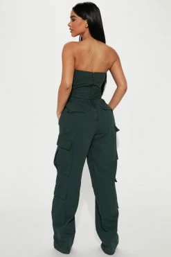 Fashion Nova Kyla Cargo Jumpsuit - Hunter