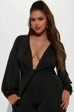 Fashion Nova She's A Classic Jumpsuit - Black Jumpsuits