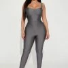 Fashion Nova Jumpsuits Selena Jumpsuit - Charcoal