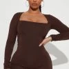Fashion Nova Rompers Do It Better Doubled Romper - Chocolate