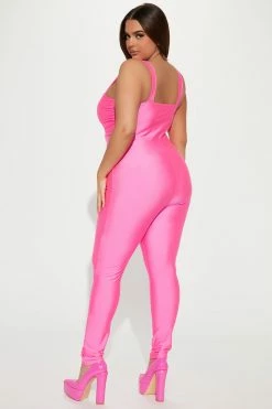 Fashion Nova Selena Jumpsuit - Fuchsia