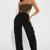 Fashion Nova Sexy AF Cargo Jumpsuit - Olive/combo