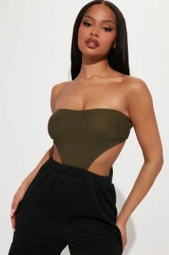 Fashion Nova Sexy AF Cargo Jumpsuit - Olive/combo