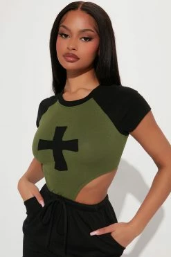 Fashion Nova Worship Me Cargo Jumpsuit - Olive/combo