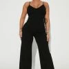 Fashion Nova Jumpsuits Classiest Night Jumpsuit - Black