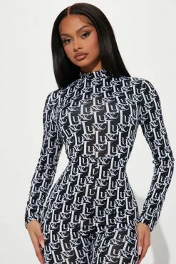 Fashion Nova Luxe For You Jumpsuit - Black/White